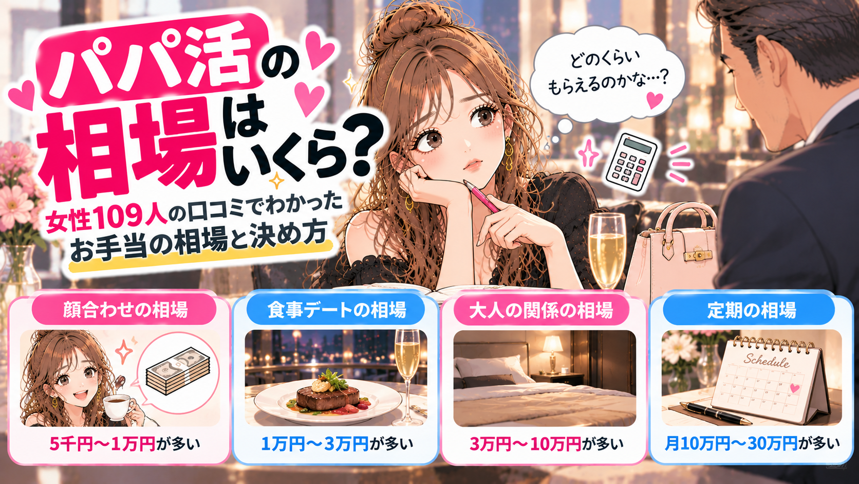 2026年最新！パパ活の相場はいくら？男性がお手当を決める要素を徹底解説！