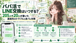 パパ活でLINE交換はいつする?205人中20人が書いた連絡先のトラブルと身バレ対策