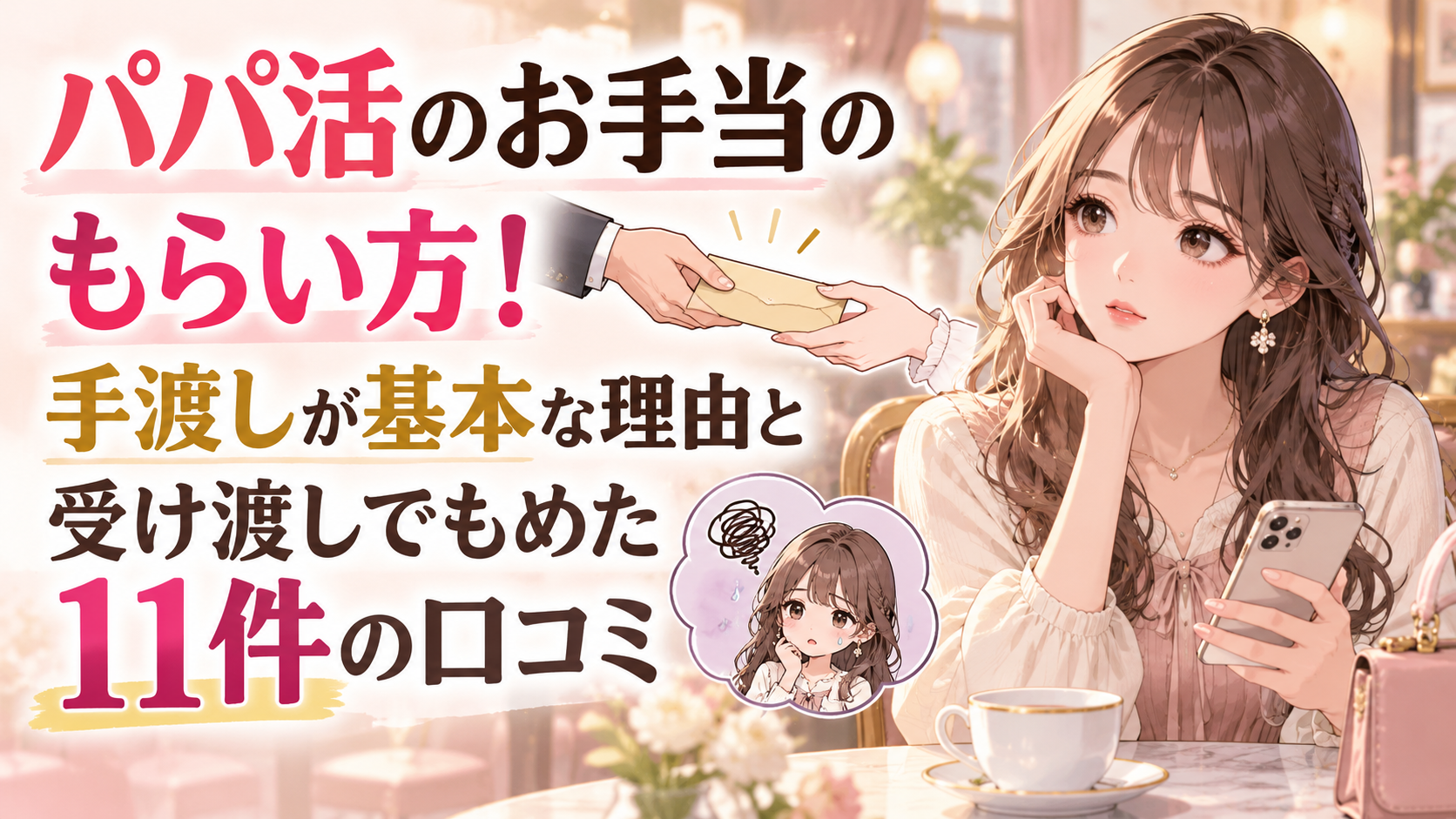 パパ活のお手当のもらい方！手渡しが基本な理由と受け渡しでもめた11件の口コミ