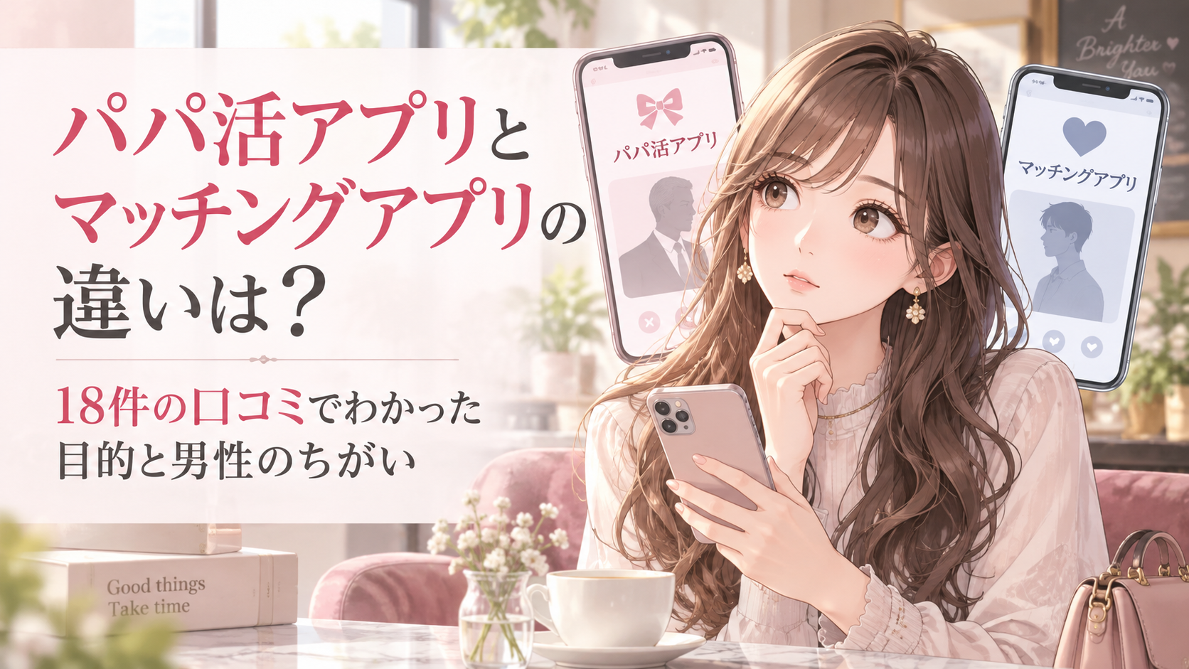 パパ活アプリとマッチングアプリの違いは？18件の口コミでわかった目的と男性のちがい