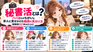 秘書活とは?パパ活とのちがいと求人に見せかけた勧誘の見分け方【経験者221件の口コミ】