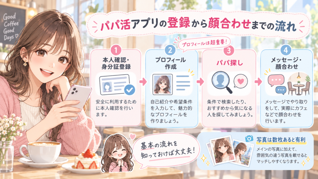 パパ活アプリを使う流れ