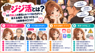 ジジ活とは?60代以上の男性とのパパ活のちがいと会える場所・気をつけること【経験者の口コミ】