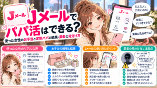 Jメールでパパ活はできる？使った女性のお手当と定期パパの結果・業者の見分け方