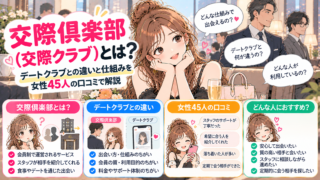 交際クラブとは？デートクラブとの違いと仕組みを女性45人の口コミで解説