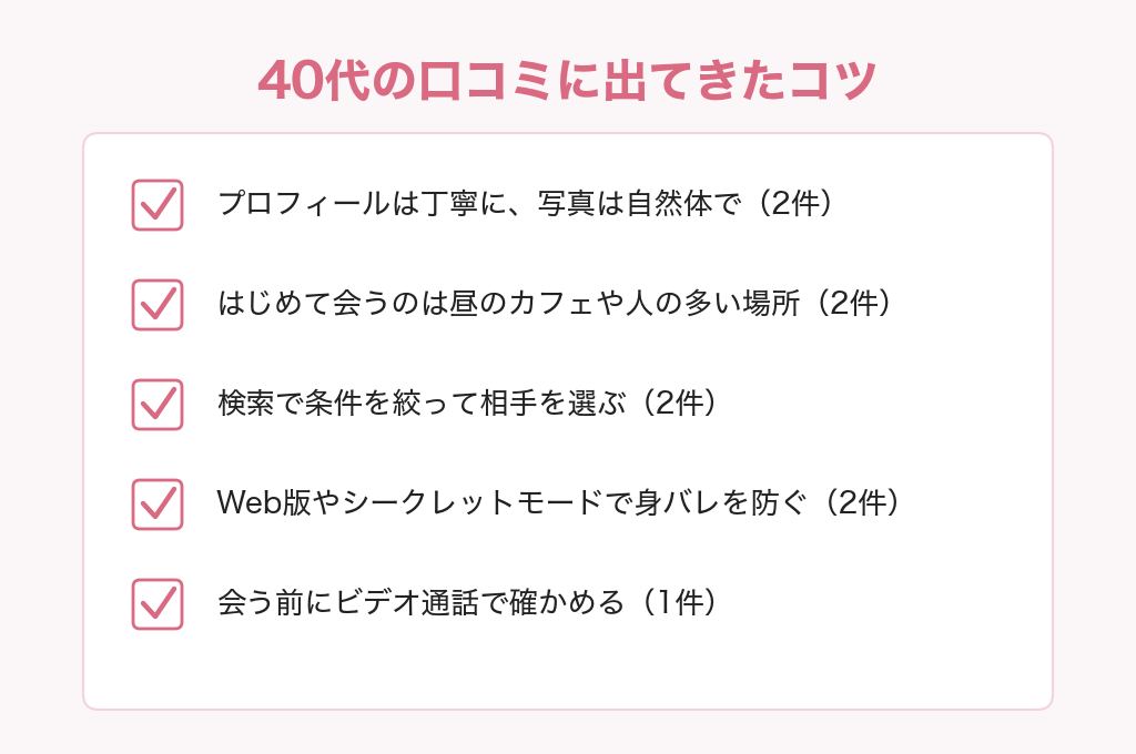 40代の口コミに出てきたパパ活のコツ5つ